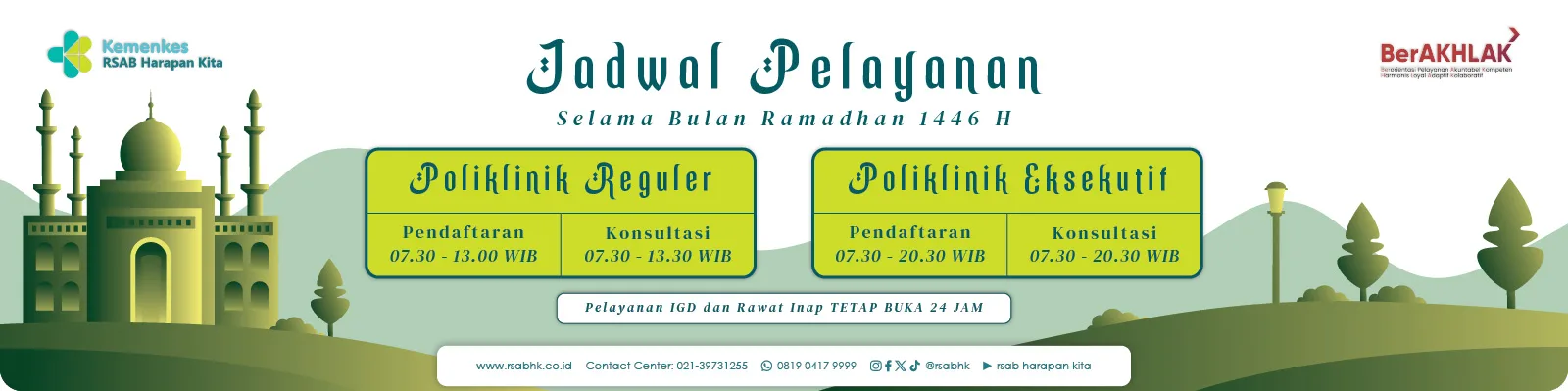 Jadwal Pelayanan Ramadan - RSAB Harapan Kita